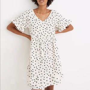 NWOT Madewell Ruffle-Sleeve Babydoll Dress